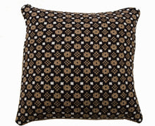 Load image into Gallery viewer, Dark and light brown pillow case with faroese pattern
