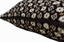 Load image into Gallery viewer, Dark brown and white pillow case with faroese pattern