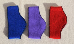 Felted headbands in single colours with long ear covers