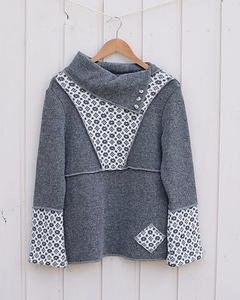 Sweater with large collar