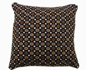 Dark and light brown pillow case with faroese pattern